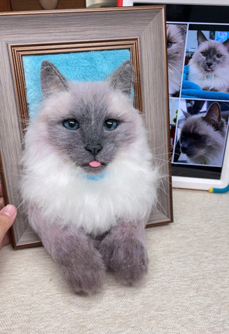 Crafting a Cherished Memory: The Needle Felted Portrait of Charley